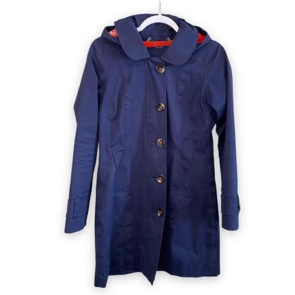 Tommy Hilfiger Navy Blue Spring Trench Coat with Hood - 4 china - Picture 2 of 12